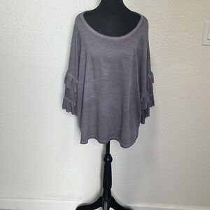 Dantelle Lavender Ruffle Sleeve Blouse